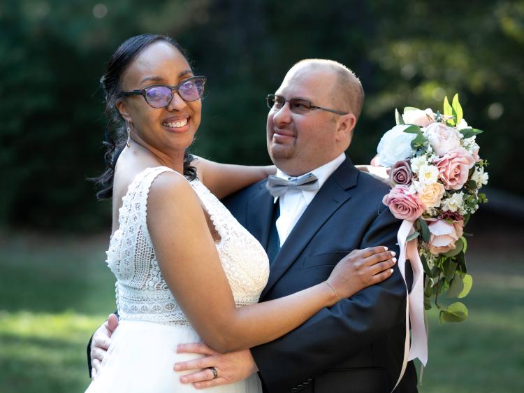 Wedding photo of Brian and his Wife